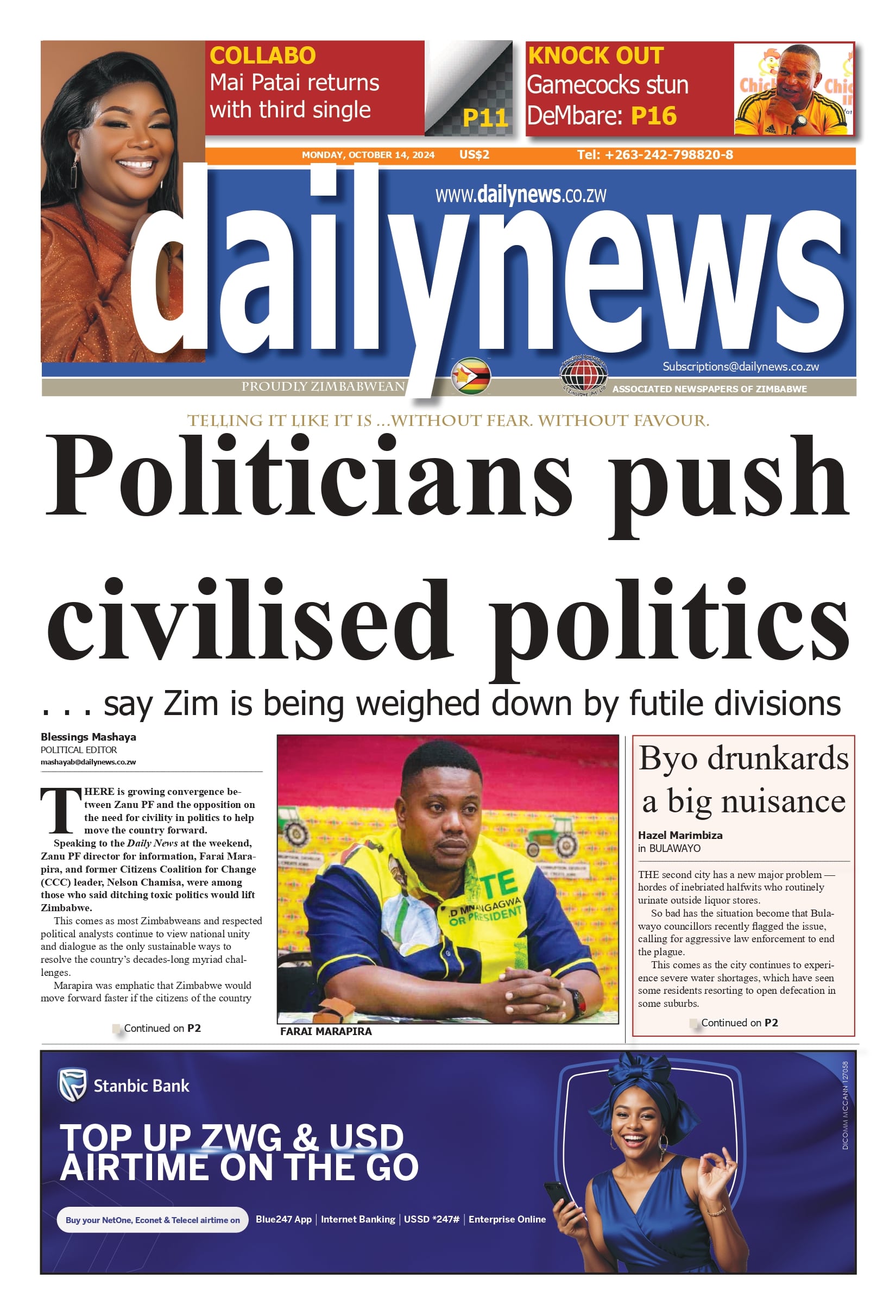 Monday 14 October 2024